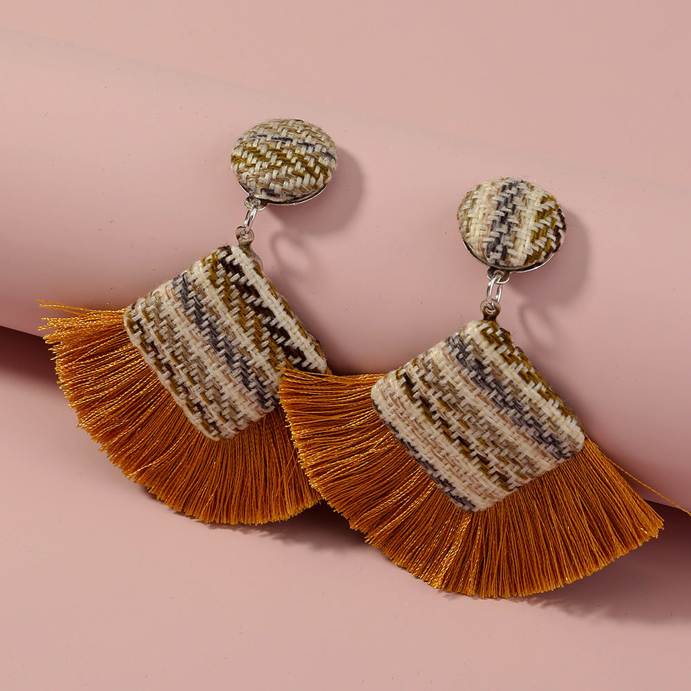 Bohemian Tassels Geometry Deaign Earrings-Earrings-The same as picture-Free Shipping Leatheretro