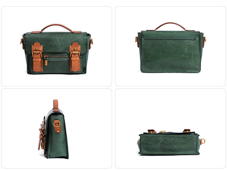 Vintage Women Leather Multi Functional Tote Bags W6514-Leather Women Bags-Black-Free Shipping Leatheretro