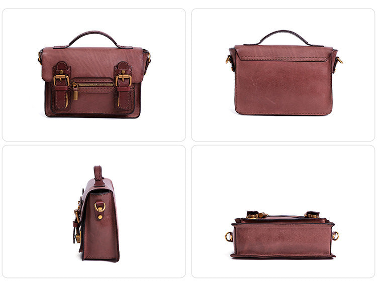 Vintage Women Leather Multi Functional Tote Bags W6514-Leather Women Bags-Black-Free Shipping Leatheretro