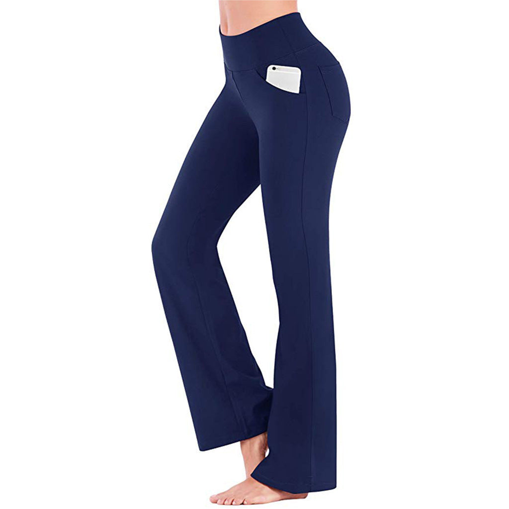 Women High Waist Casual Yoga Pants-Pants-Blue-S-Free Shipping Leatheretro