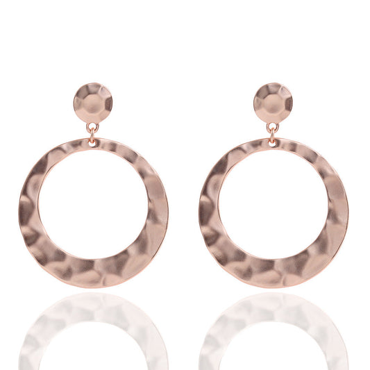 Round Shape Design Women Drop Earrings-Earrings-Golden-Free Shipping Leatheretro