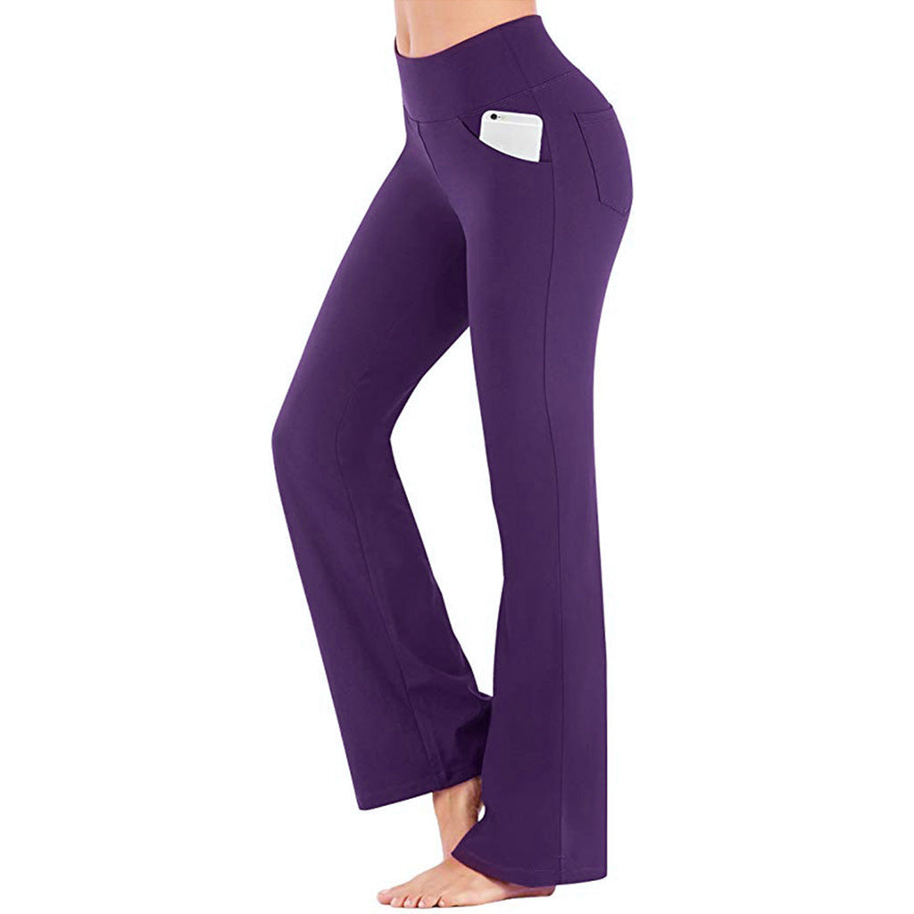Women High Waist Casual Yoga Pants-Pants-Purple-S-Free Shipping Leatheretro