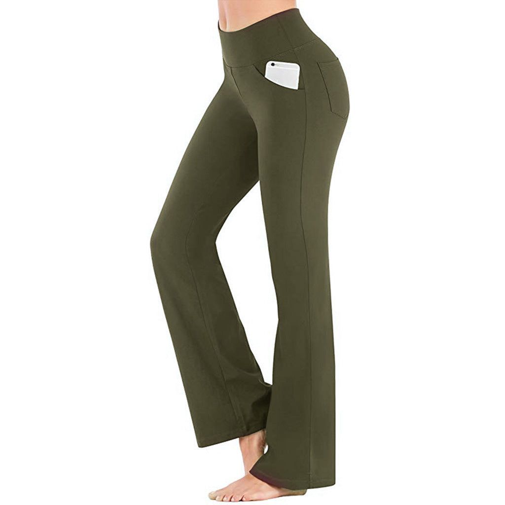 Women High Waist Casual Yoga Pants-Pants-Green-S-Free Shipping Leatheretro