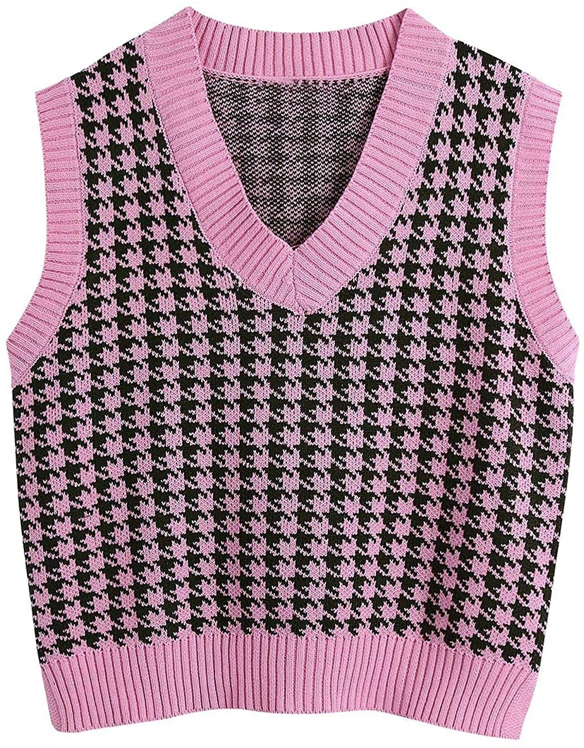 Fashion Sleeveless Women Knitting Vest-Shirts & Tops-Rose Red-S-Free Shipping Leatheretro