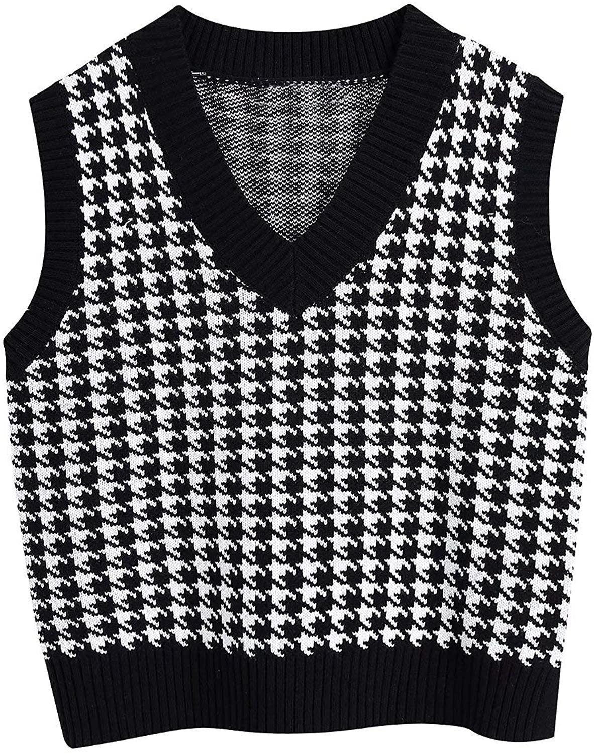 Fashion Sleeveless Women Knitting Vest-Shirts & Tops-Black-S-Free Shipping Leatheretro