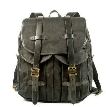 Vintage Leisure Leather Canvas Outdoor Mountain-climbing Backpack 5023-Backpacks-Black-Free Shipping Leatheretro