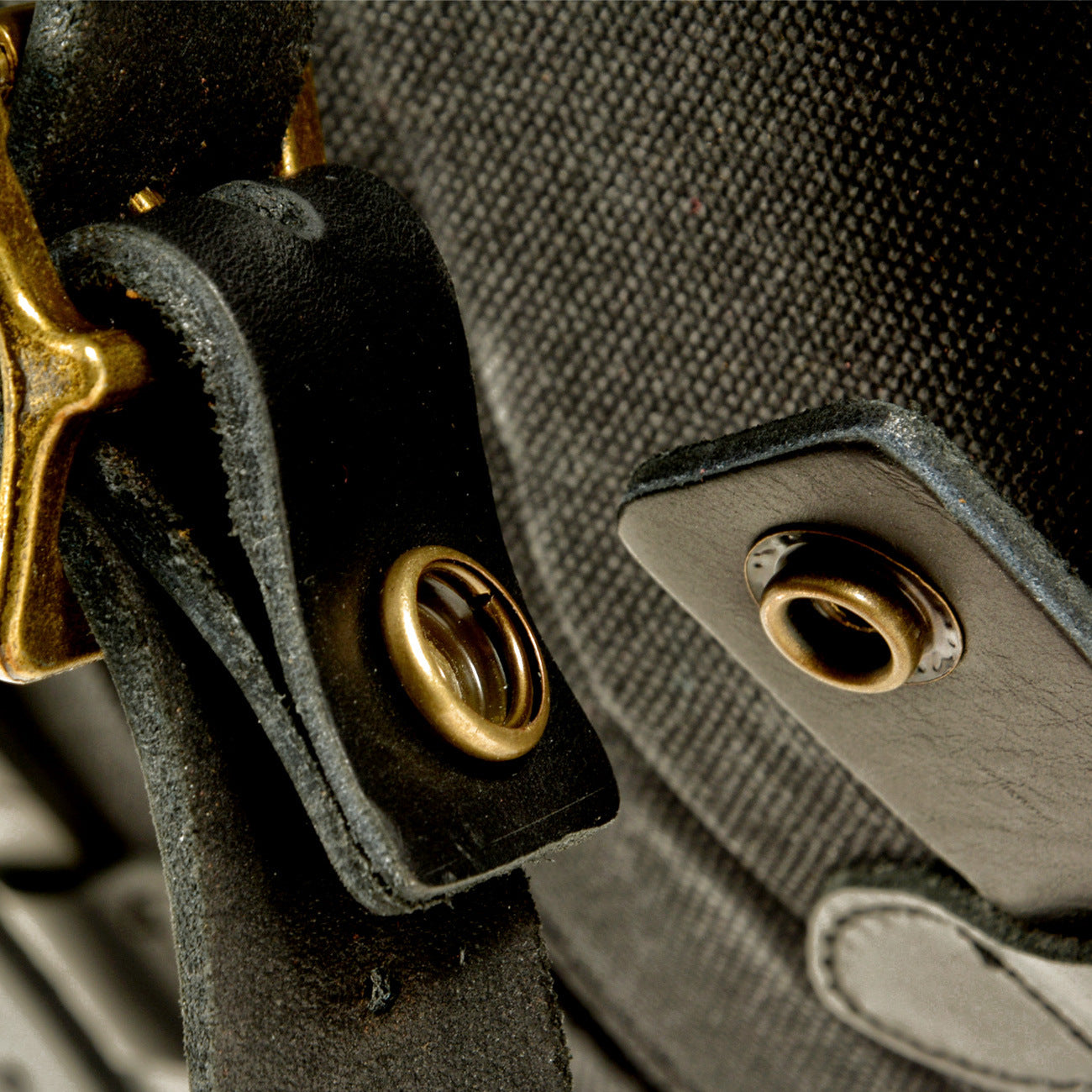 Vintage Leisure Leather Canvas Outdoor Mountain-climbing Backpack 5023-Backpacks-Black-Free Shipping Leatheretro