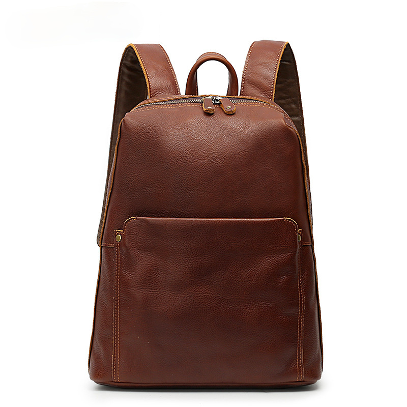 Vintage Handmade Leathe Backpack P-8718-Leather Backpack-Crazy Horse Brown-Free Shipping Leatheretro