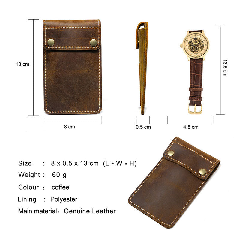 Vintage Portable Leather Watch Storage Cases A1010-Leather Cases-Coffee-Free Shipping Leatheretro