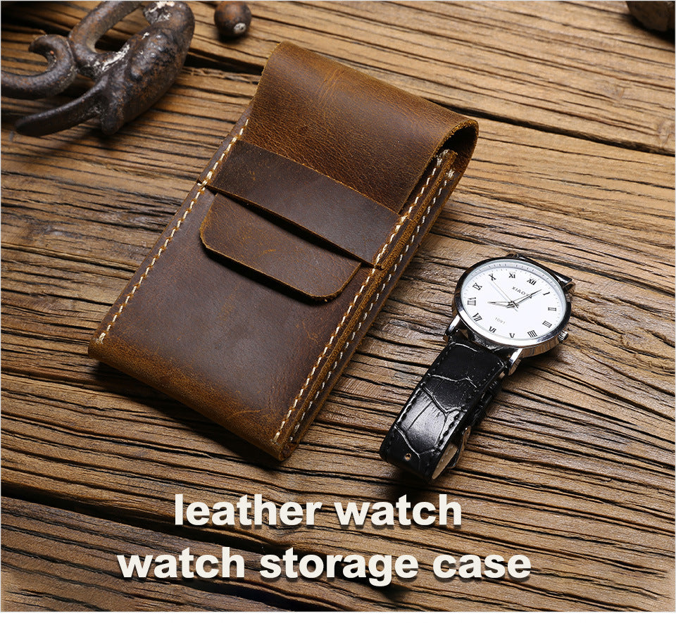 Vintage Leather Watch Storage Cases A1011-Leather Cases-Coffee-Free Shipping Leatheretro