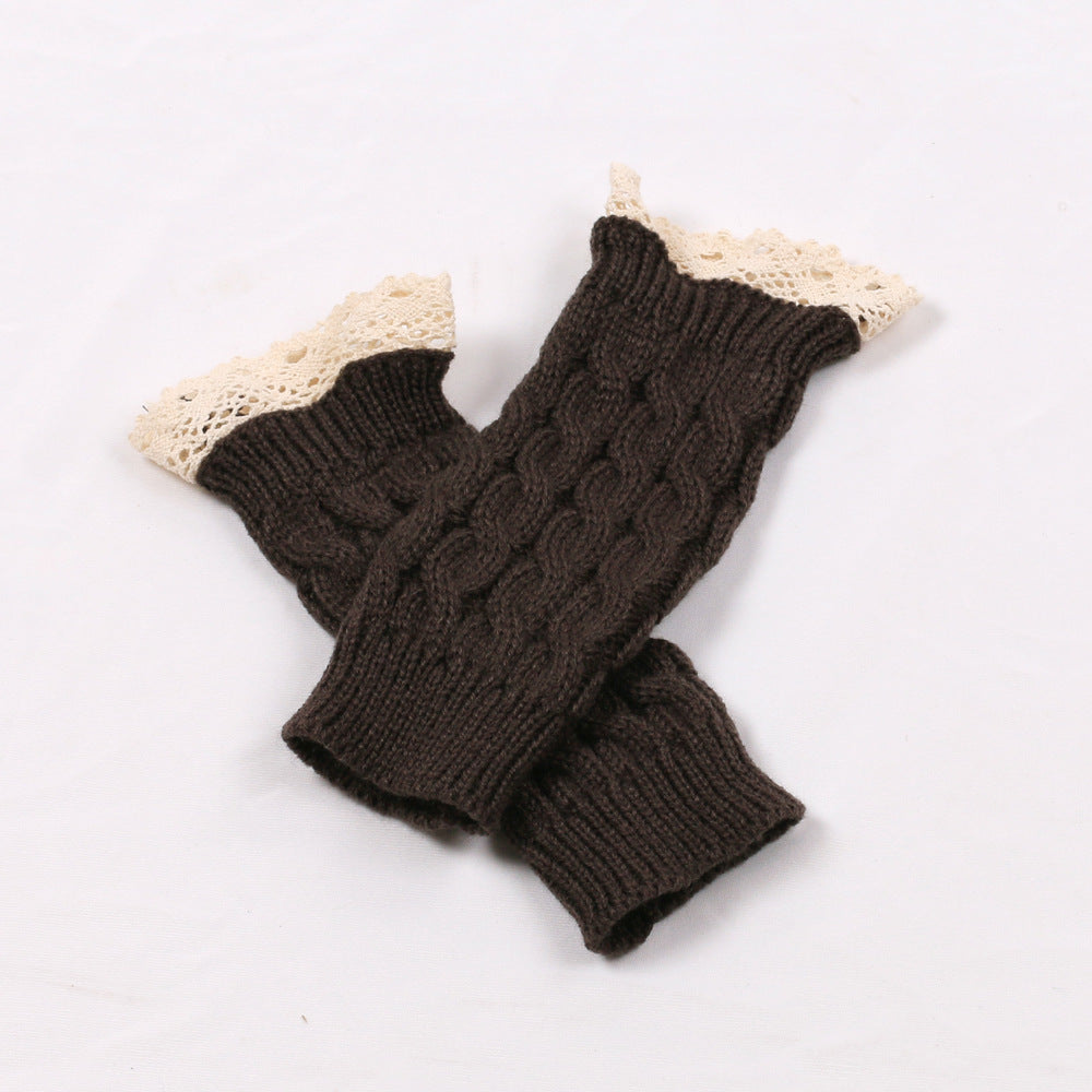 2 Pairs/Set Lovely Finger Less Knitted Gloves for Girl-Gloves & Mittens-Dark Gray-One Size-Free Shipping Leatheretro