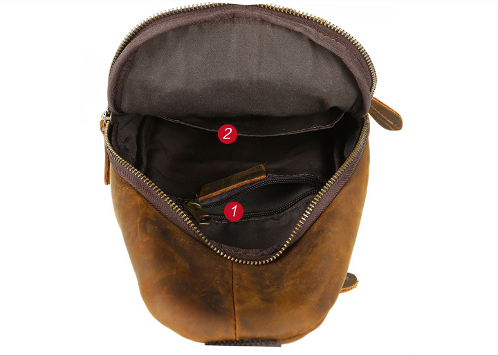 Retro Handmade Leather Chest Bag C8052-Leather bags for men-Brown-Free Shipping Leatheretro