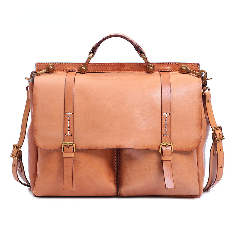 Vintage Large Storage 15.6" Leather Business Bag for Women 8781-Briefcases-Black-Free Shipping Leatheretro