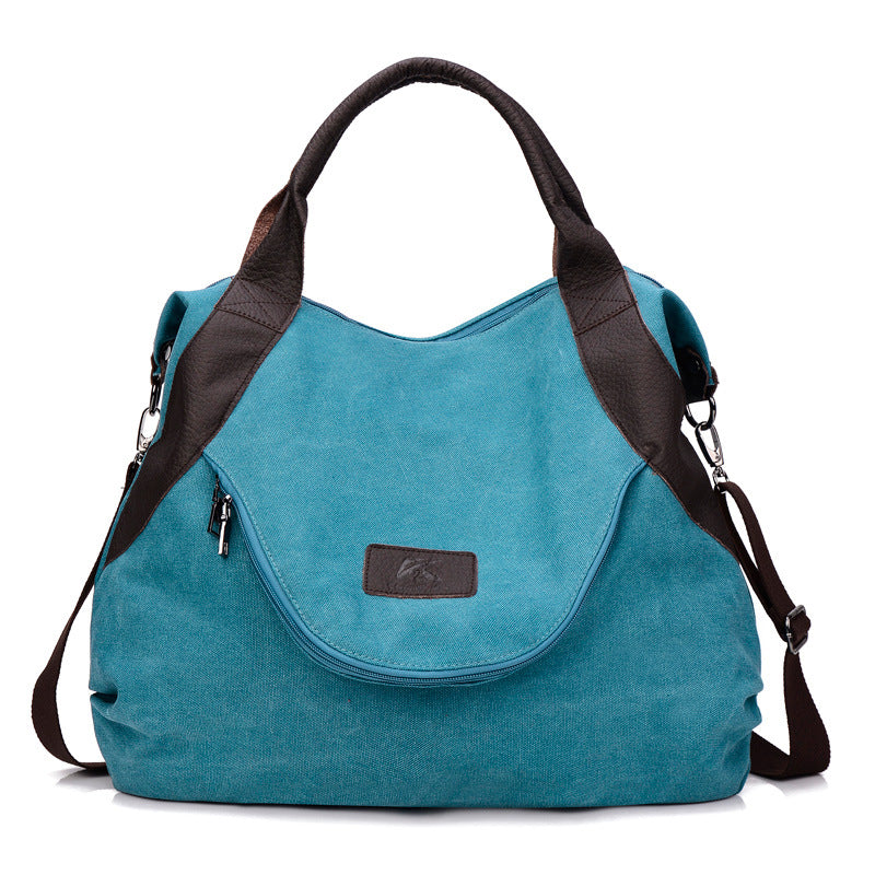 Vintage Large Tote Handbags for Women 829-Handbags-Blue-Free Shipping Leatheretro