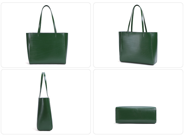 Women Leather Big Capacity Tote Handbag W8753-Leather Women Bags-Brwon-Free Shipping Leatheretro