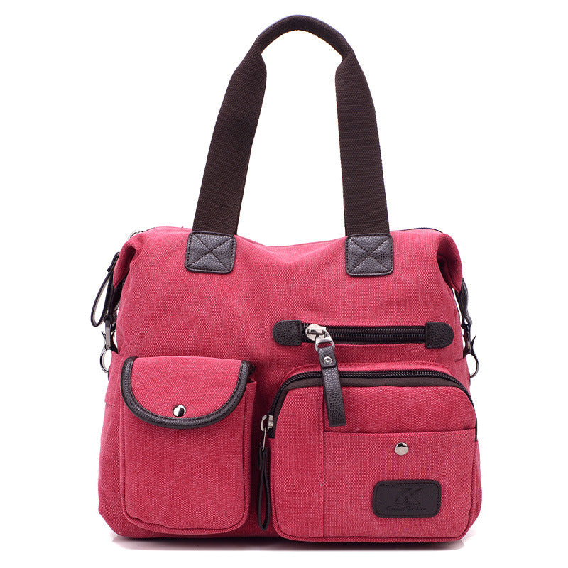 Casual Traveling Sports Canvas Bags for Men 1092-Handbags-Red-Free Shipping Leatheretro