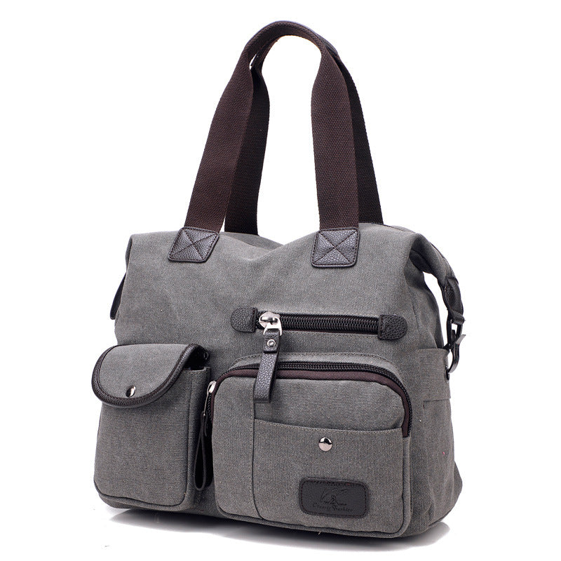 Casual Traveling Sports Canvas Bags for Men 1092-Handbags-Khaki-Free Shipping Leatheretro