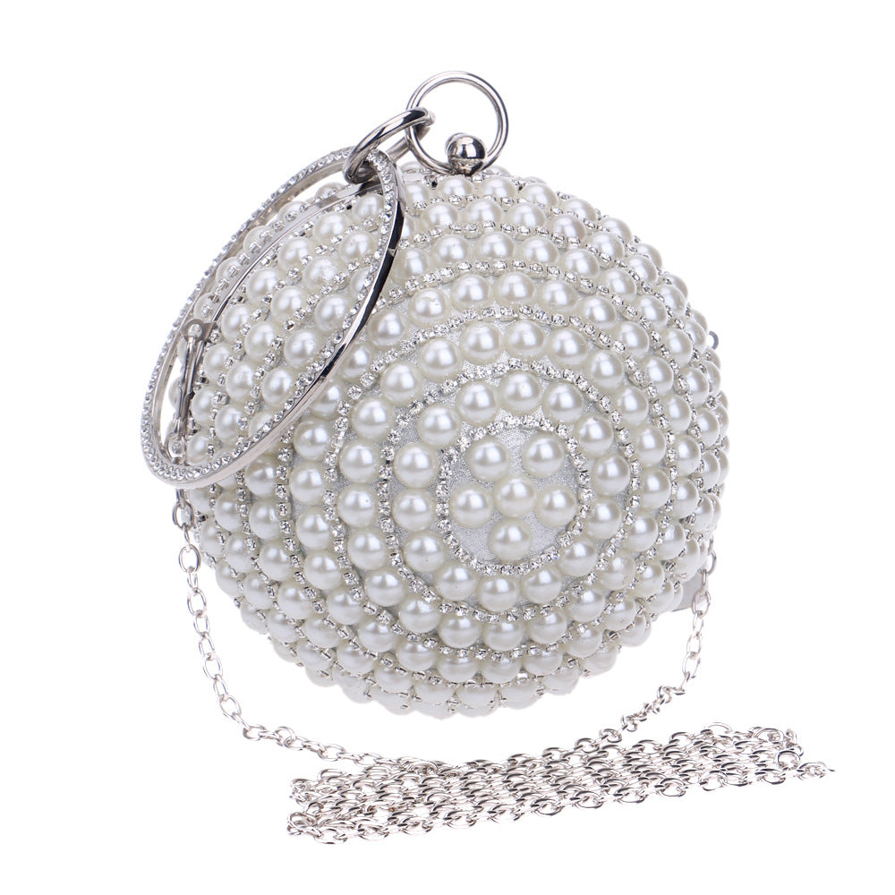 Fashion Round Shaped Jewelry Design Evening Party Bags-Red-Free Shipping Leatheretro