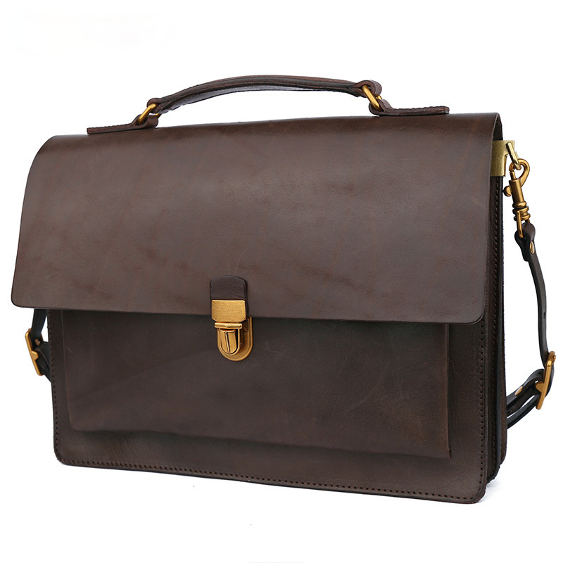 Vintage Women Handmade Leather Tote Handbag 8794-Leather Women Bags-Coffee-Free Shipping Leatheretro