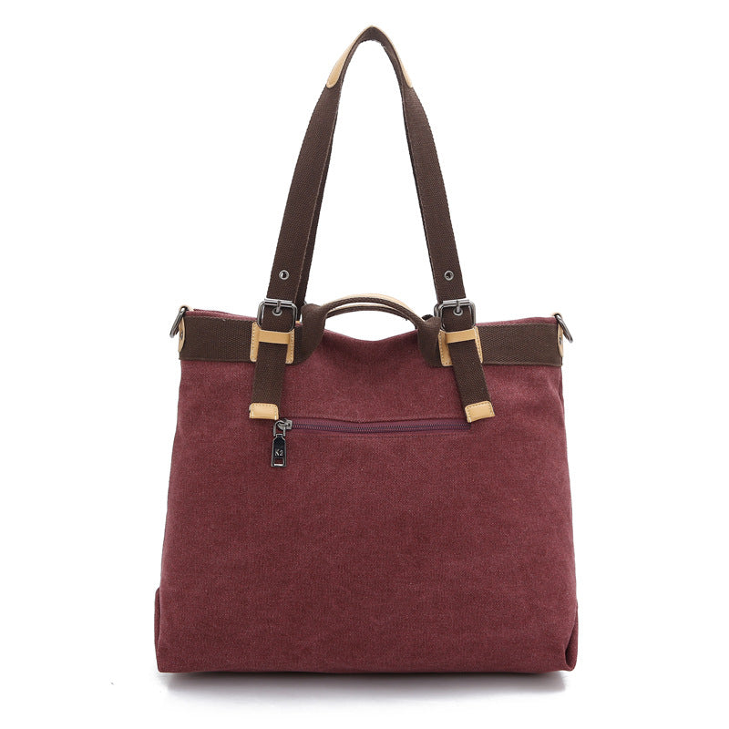 Canvas Large Tote Handbags for Women K995-Handbags-Red-Free Shipping Leatheretro