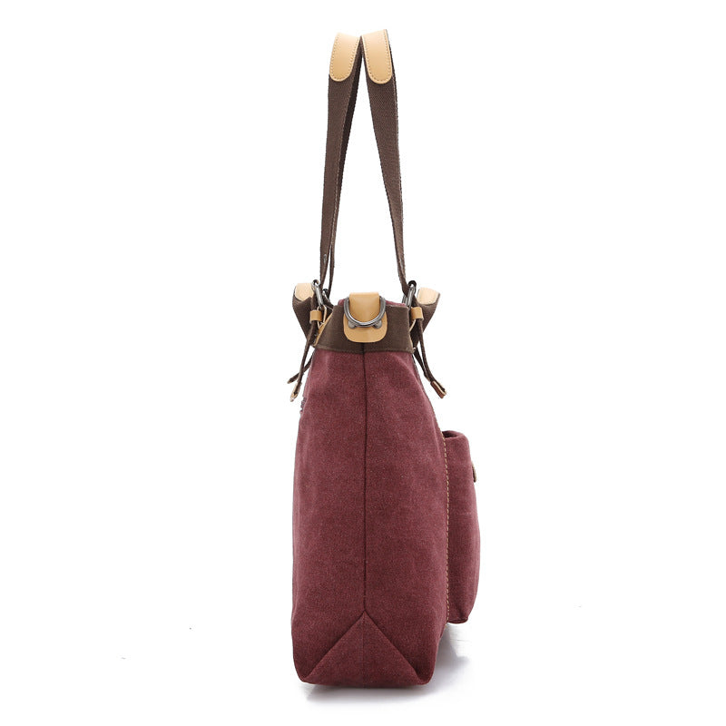 Canvas Large Tote Handbags for Women K995-Handbags-Red-Free Shipping Leatheretro