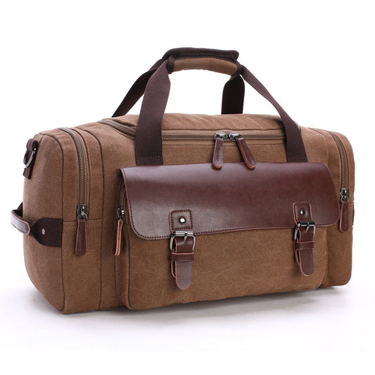 Canvas Traveling Duffle Bags Large Capacity 8830-Duffel Bags-Coffee-Free Shipping Leatheretro