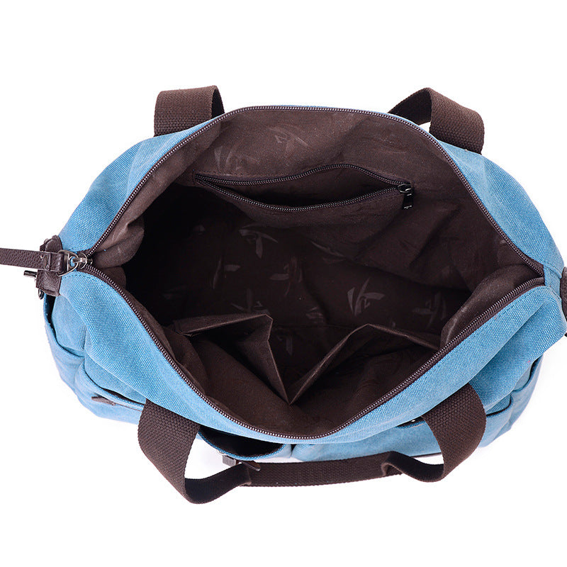 Vintage Large Traveling Crossbody Canvas Bags 1111-Handbags-Khaki-Free Shipping Leatheretro