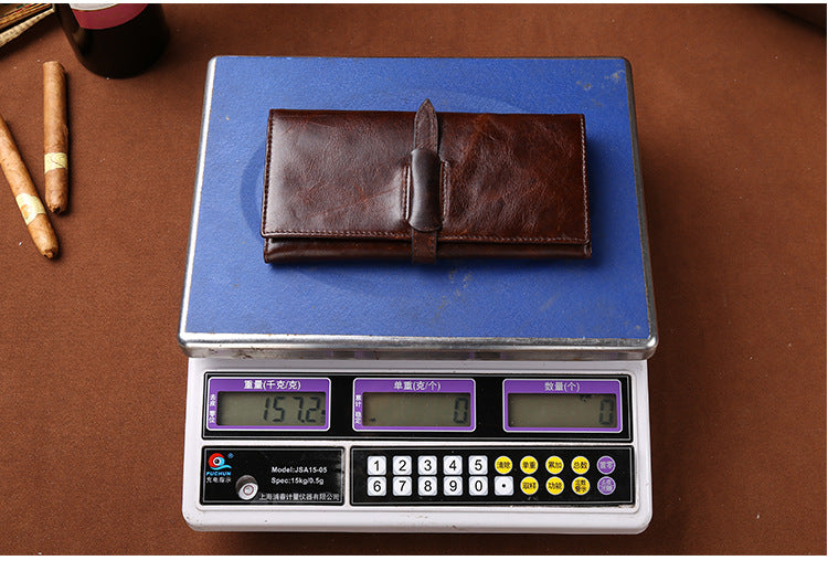 Vintage Handmade Leather Long Wallet for Men 6209-Handbags, Wallets & Cases-Coffee-Free Shipping Leatheretro