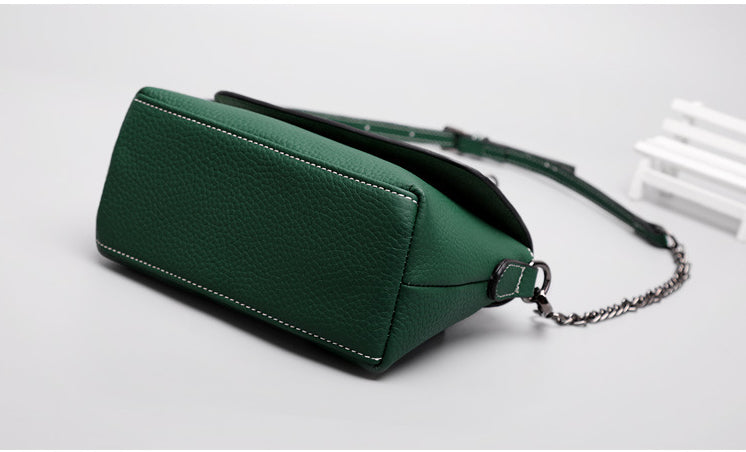 Summer Small Leather Handbag for Women 9772-Handbags-Light Gray-Free Shipping Leatheretro