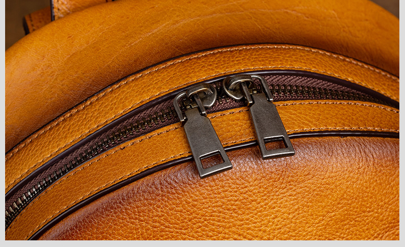 Vintage Vegetable Tanned Leather Embossing Backpack for Women C319-Leather Backpack for Women-Brown-Free Shipping Leatheretro