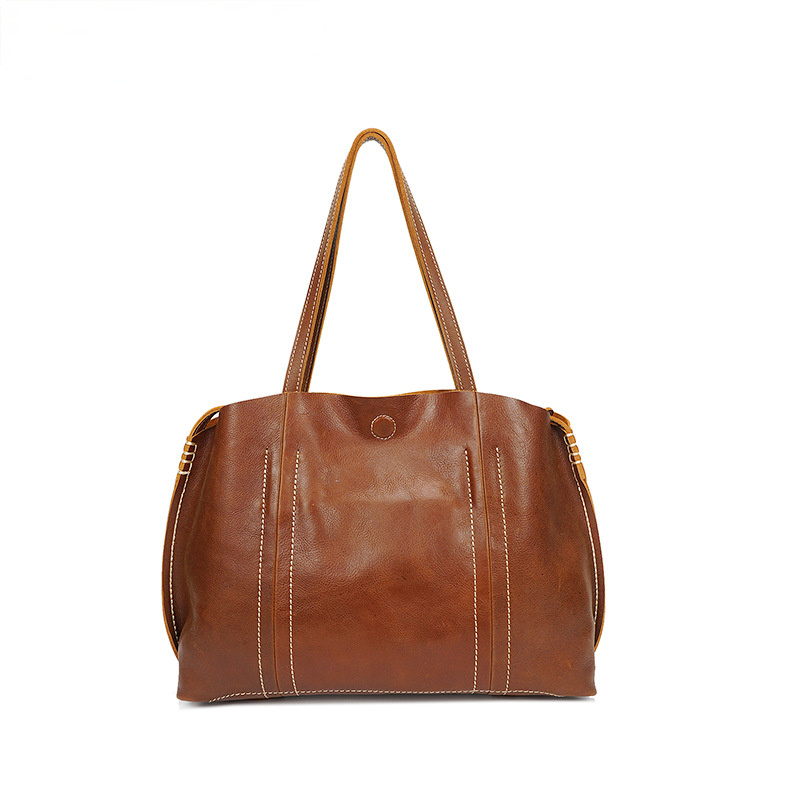 Women Handmade Leather Handbags W8060-Leather Women Bags-Brown-Free Shipping Leatheretro