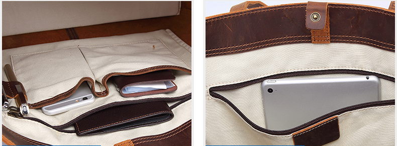 Women Leather Sholder Large Capacity Handbags W8050-Leather Women Bags-Brown-Free Shipping Leatheretro