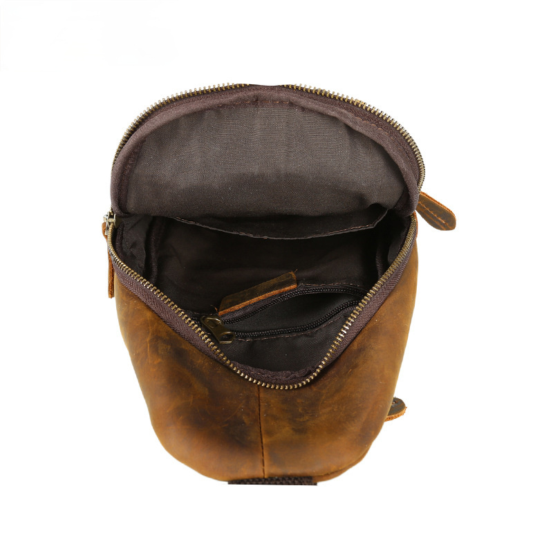Retro Handmade Leather Chest Bag C8052-Leather bags for men-Brown-Free Shipping Leatheretro