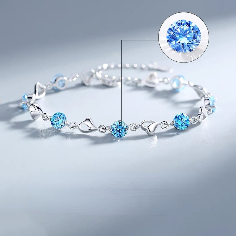 Fashion Lover Luxury Sterling Sliver Bracelet for Women-Bracelets-White-Free Shipping Leatheretro