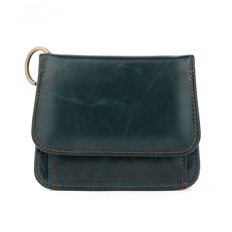 Women Foldable Zippered Leather Wallet JK136-Leather Wallet-Black-Free Shipping Leatheretro