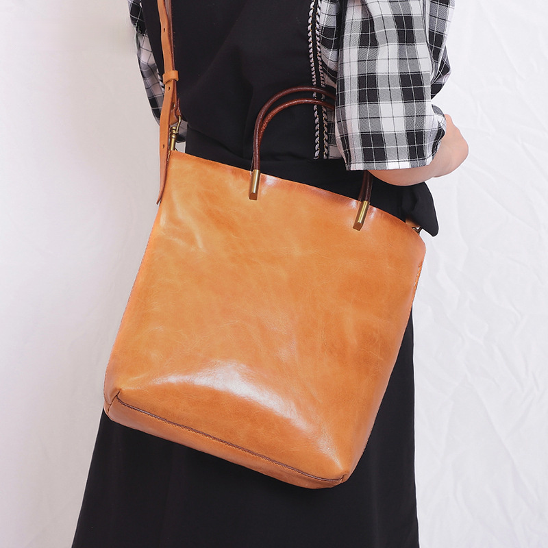 New Women Fashion Leather Shoulder Handbag W8749-Leather Women Bags-Brown-Free Shipping Leatheretro