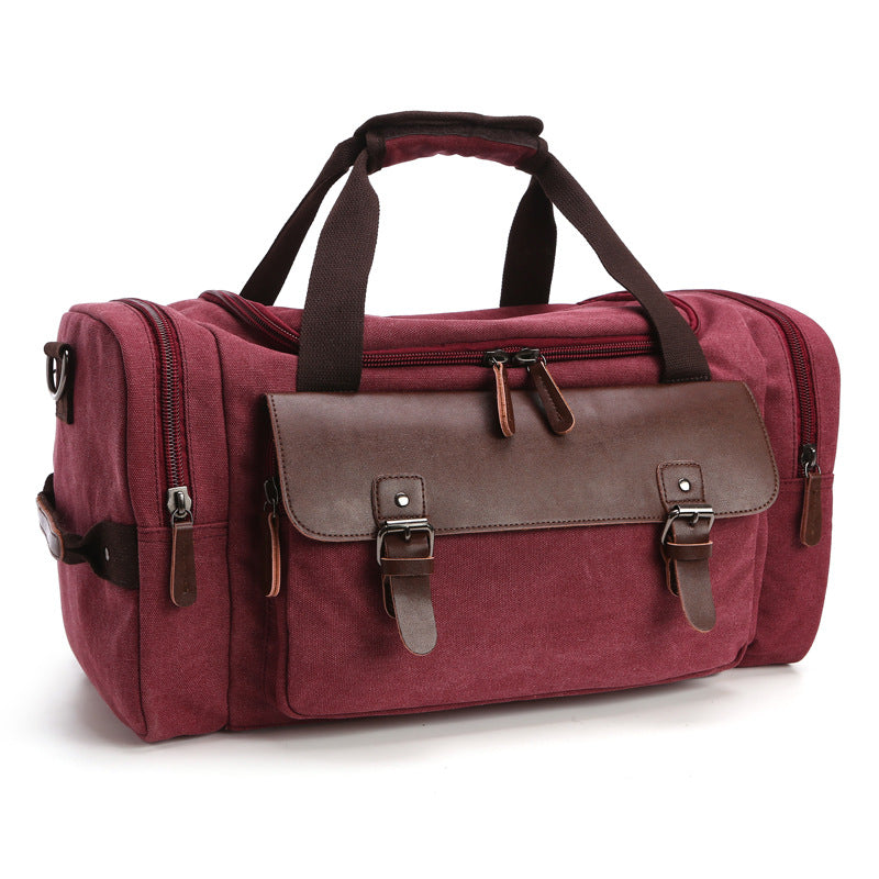 Canvas Traveling Duffle Bags Large Capacity 8830-Duffel Bags-Red-Free Shipping Leatheretro