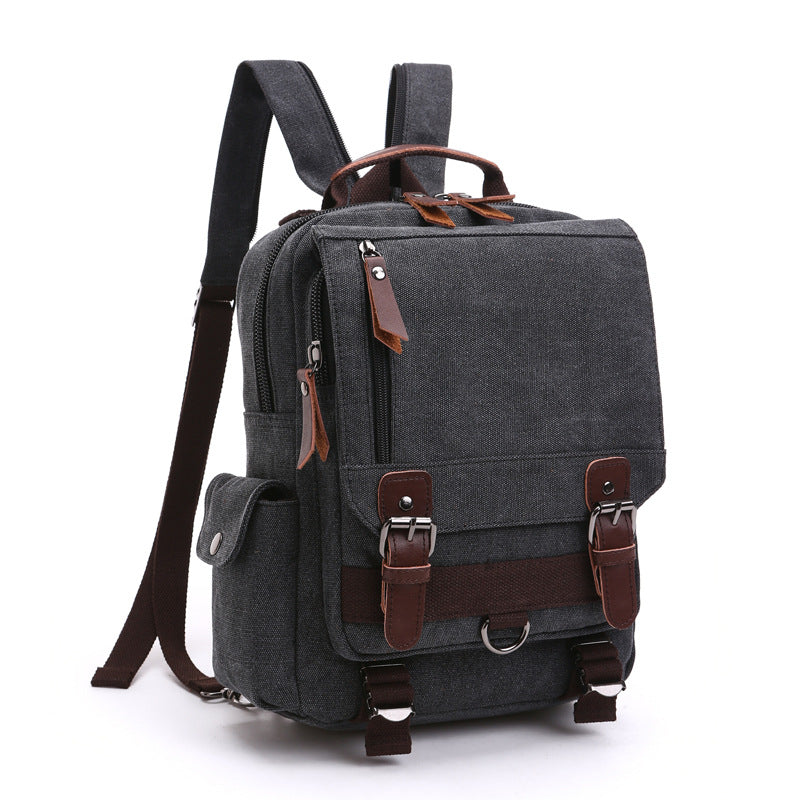 Men's Outdoor Traveling Backpack for Men and Women 8596-Backpacks-One Shoulder-Coffee-Free Shipping Leatheretro
