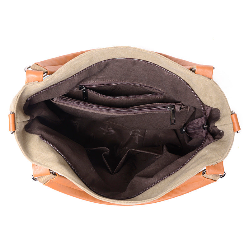 Vintage Large Canvas Tote Bags for Women 1113-Handbags-The same as picture-Free Shipping Leatheretro