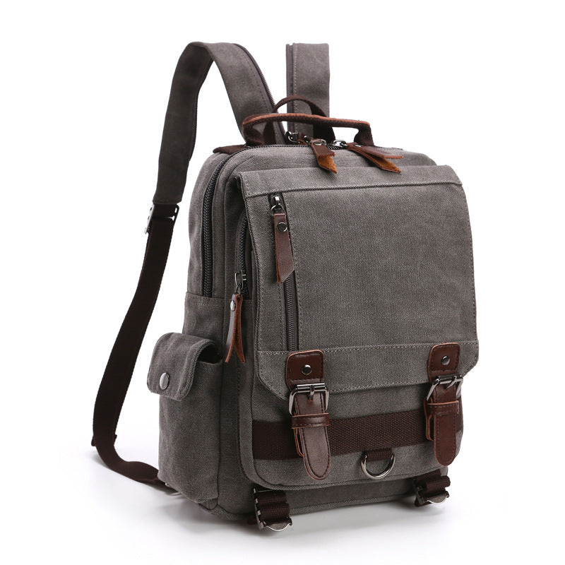 Men's Outdoor Traveling Backpack for Men and Women 8596-Backpacks-One Shoulder-Coffee-Free Shipping Leatheretro