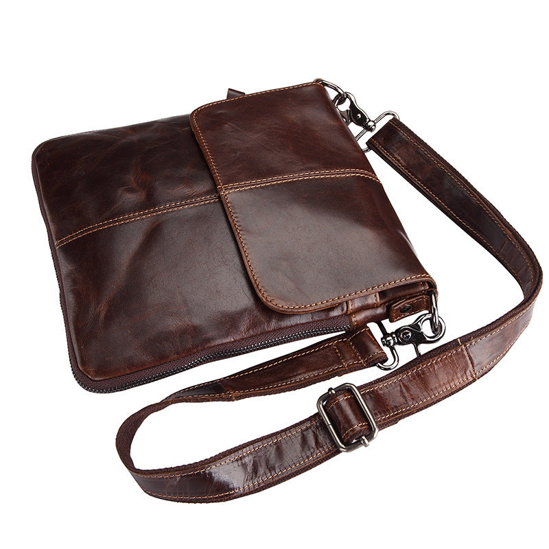 Casual Vintage Men's Leahter Crossbody Bag for IPad 5217-Leather Bags For Men-Coffee-Free Shipping Leatheretro