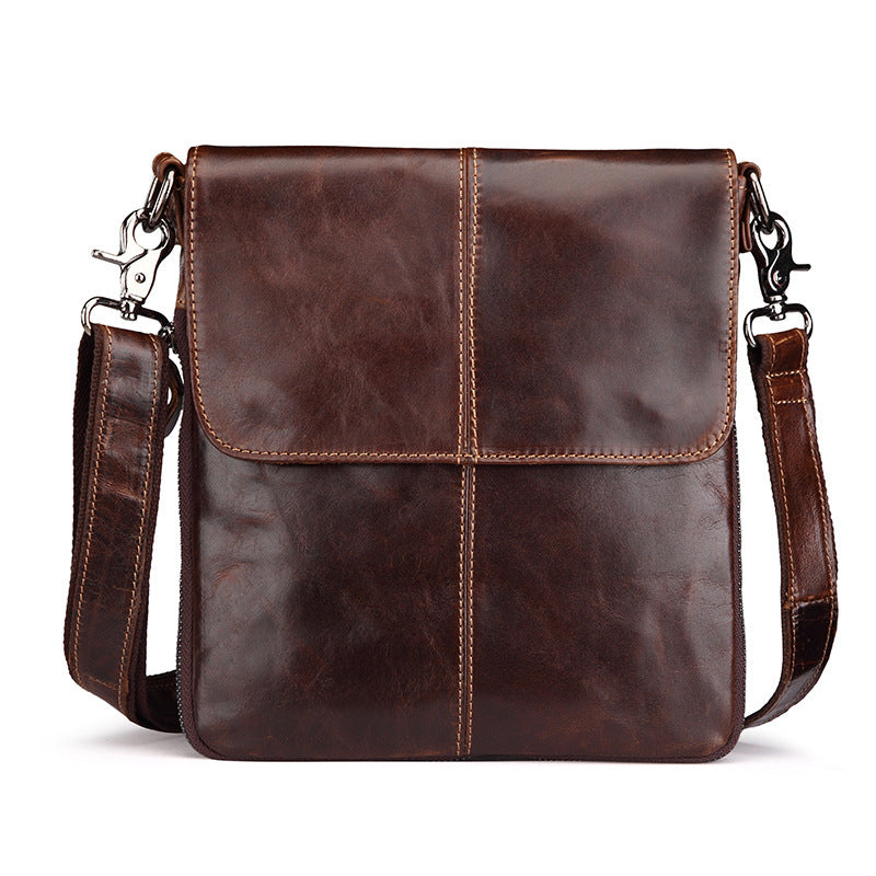 Casual Vintage Men's Leahter Crossbody Bag for IPad 5217-Leather Bags For Men-Coffee-Free Shipping Leatheretro