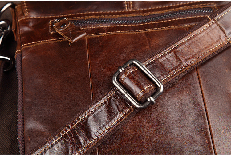 Casual Vintage Men's Leahter Crossbody Bag for IPad 5217-Leather Bags For Men-Coffee-Free Shipping Leatheretro