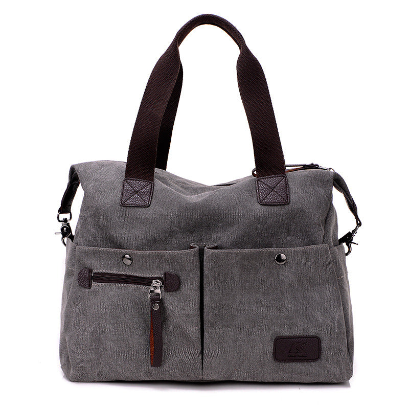Vintage Large Traveling Crossbody Canvas Bags 1111-Handbags-Grey-Free Shipping Leatheretro