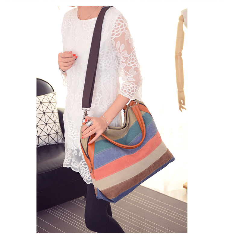 Vintage Large Canvas Tote Bags for Women 1113-Handbags-The same as picture-Free Shipping Leatheretro
