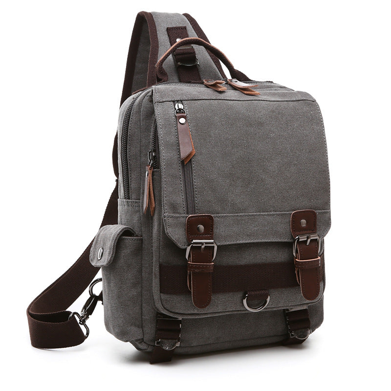 Men's Outdoor Traveling Backpack for Men and Women 8596-Backpacks-One Shoulder-Coffee-Free Shipping Leatheretro