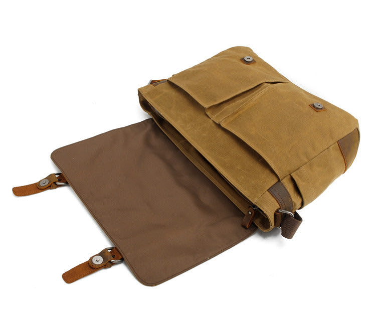 Vintage Canvas Waterproof Messenger/sling Bag-Handbags, Wallets & Cases-Khaki-Free Shipping Leatheretro