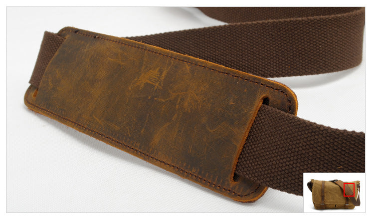 Vintage Canvas Waterproof Messenger/sling Bag-Handbags, Wallets & Cases-Khaki-Free Shipping Leatheretro