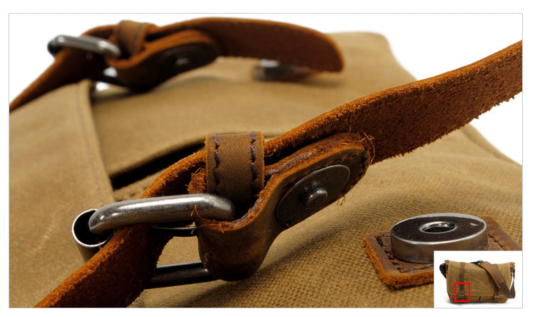 Vintage Canvas Waterproof Messenger/sling Bag-Handbags, Wallets & Cases-Khaki-Free Shipping Leatheretro