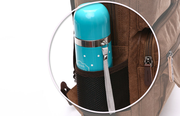 Casual Canvas Travel Student Backpack 8678-Backpacks-Black-Free Shipping Leatheretro